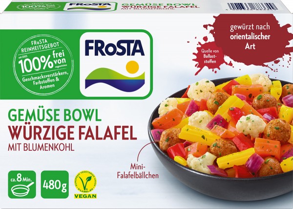 FRoSTA Gemüse Bowl Würzige Falafel 480g Packshot