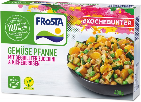 FRoSTA Gemüse Pfanne mit Zucchini & Kichererbsen (400 g)